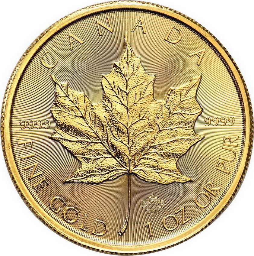 Kanada 50 dolarów LIŚĆ KLONOWY uncja złota st.1